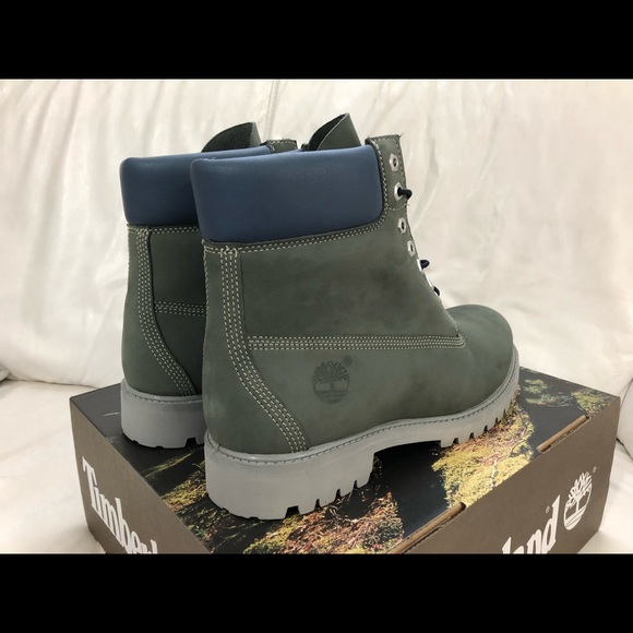 Timberland 6 Inch Boots Dark Grey Navy New Premium - Picture 4 of 7